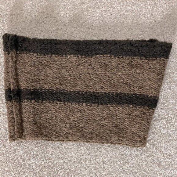 5/$25 Hand Knit Brown Black Neck Warmer - Picture 6 of 8